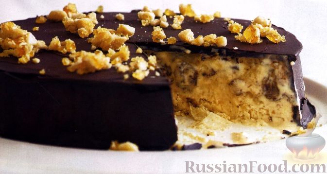 Рецепт Торт-мороженое с пралине в шоколадной глазури