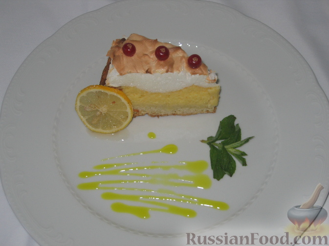 Рецепт Пирог с безе и лимонным кремом (Crostata meringata con crema al limone)