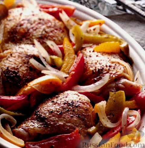 Рецепт Курица с овощами к ужину