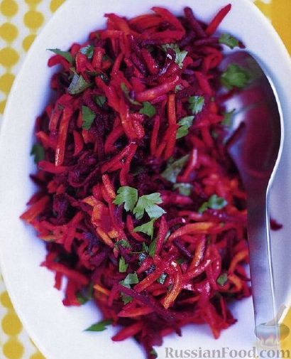 Рецепт Салат из свежей свеклы и моркови