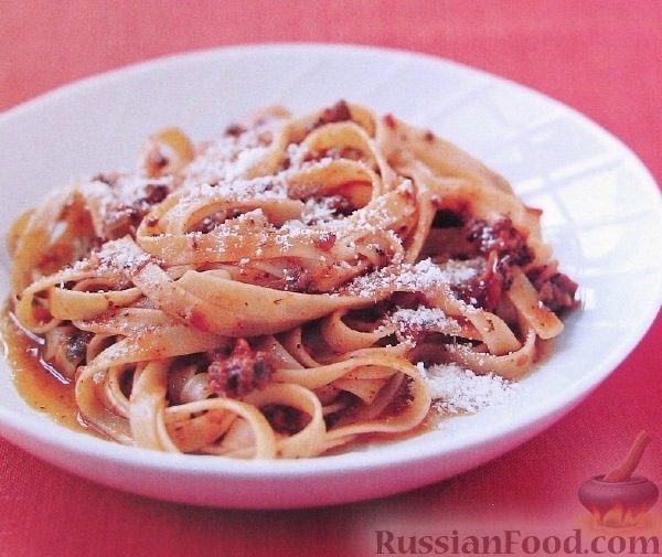 Рецепт Макароны с мясным итальянским соусом
