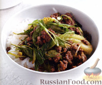 Фото к рецепту: Пекинская капуста с мясом и карри
