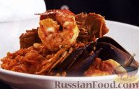 Фото к рецепту: Рис с морепродуктами по-португальски