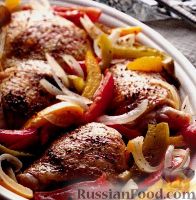 Фото к рецепту: Курица с овощами к ужину