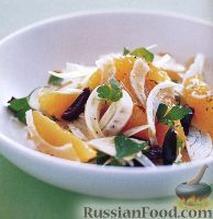 Фото к рецепту: Салат из фенхеля с апельсинами и петрушкой