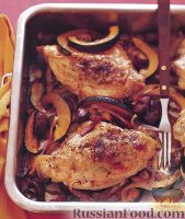 Фото к рецепту: Курица жареная с овощами