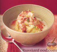 Фото к рецепту: Суп кокосовый с креветками
