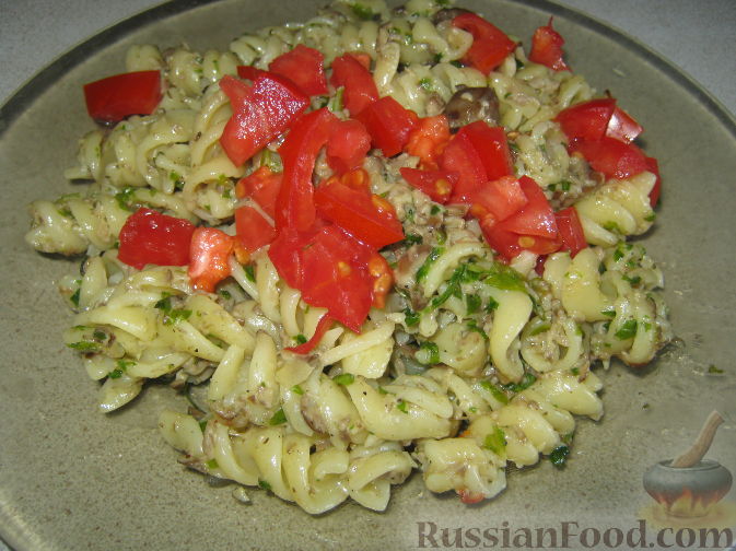 Рецепт Паста с овощами со сливочным соусом