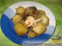 Фото к рецепту: Картофель с шампиньонами
