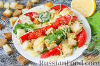 Фото приготовления рецепта: Салат "Цезарь" с курицей и помидорами - шаг №10