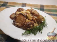 Фото приготовления рецепта: Картофельная запеканка с кабачками и сыром - шаг №10