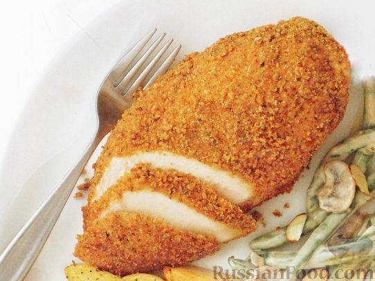 Куриные грудки в панировке на сковороде - быстрый пошаговый рецепт с фото
