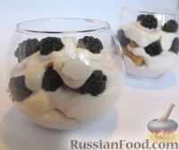 Фото к рецепту: Сливочный десерт с ежевикой