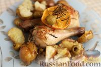 Фото к рецепту: Средиземноморская курица, запечённая с картофелем