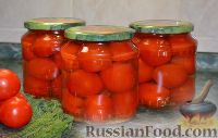 Фото к рецепту: Маринованные помидоры на зиму (без стерилизации)