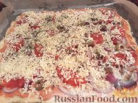 Фото приготовления рецепта: Пицца на бездрожжевом тесте - шаг №12