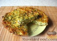 Фото к рецепту: Запеканка из кабачков с сыром и зеленью