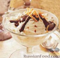 Фото к рецепту: Мороженое из йогурта, с миндалем, кокосом и шоколадом