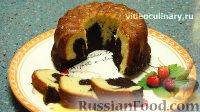 Фото к рецепту: Мраморный кекс с миндалем и корицей