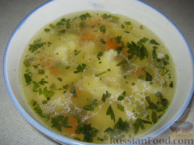 Украинский суп с галушками