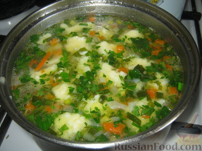 Суп с клецками - Пошаговый рецепт с фото. Супы из курицы