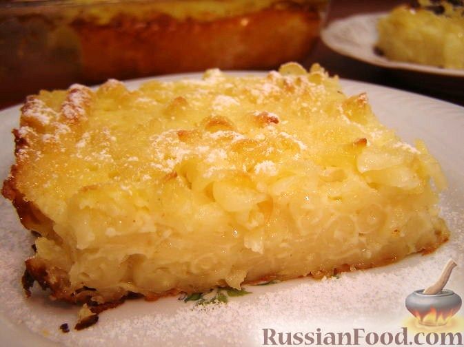 Рецепт: Запеканка из макарон - С сыром и омлетом