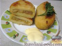 Фото к рецепту: Картофельные зразы с капустой постные