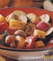 Фото к рецепту: Овощи и грибы, приготовленные на гриле