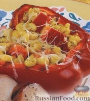 Фото к рецепту: Фаршированный болгарский перец, приготовленный на гриле