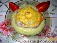 Фото к рецепту: Свинина с ананасами и сыром