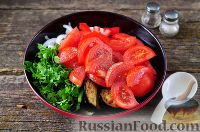 Фото приготовления рецепта: Салат из баклажанов, помидоров и перца - шаг №11