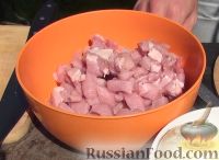 Фото приготовления рецепта: Солянка с мясом и капустой (в казане) - шаг №2