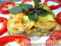 Фото приготовления рецепта: Картофельная запеканка с грибами, в сливках - шаг №8