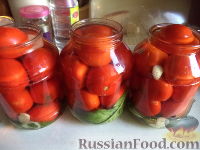 Фото приготовления рецепта: Соленые помидоры с укропом, чесноком и хреном - шаг №5