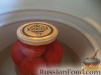 Фото приготовления рецепта: Соленые помидоры с укропом, чесноком и хреном - шаг №8