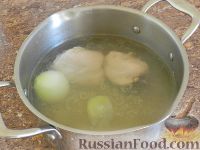 Фото приготовления рецепта: Суп "Строганов" с курицей и шампиньонами - шаг №3