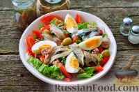 Фото приготовления рецепта: Салат с тунцом и анчоусами - шаг №12