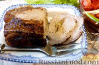 Фото к рецепту: Мясо, фаршированное грушами и киви