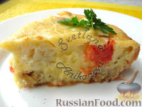 Фото приготовления рецепта: Наливной пирог "Прошу к столу" (с мясом и овощами) - шаг №8