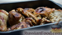 Фото к рецепту: Курица, запеченная в духовке, с горчицей и соевым соусом