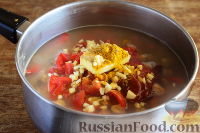 Фото приготовления рецепта: Индийский суп с нутом, фасолью и чечевицей - шаг №12