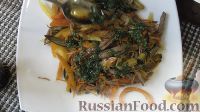 Фото приготовления рецепта: Теплый салат с баклажанами и мясом - шаг №9