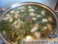 Фото приготовления рецепта: Суп картофельный с галушками - шаг №15