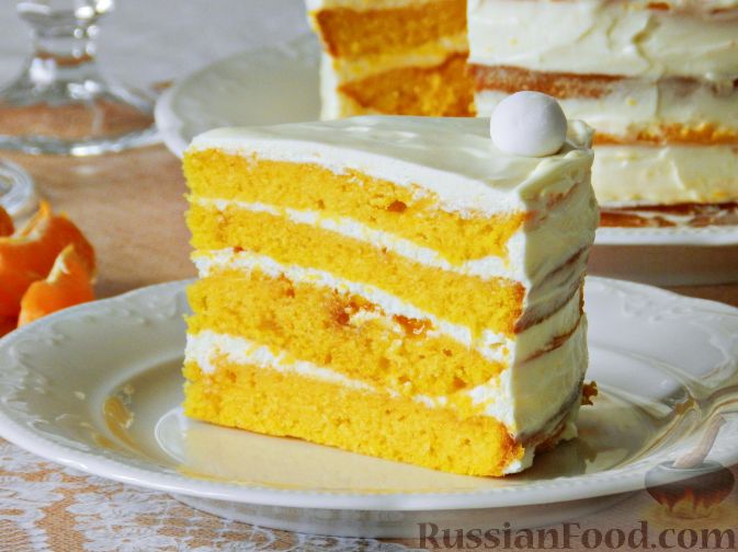 Тыквенный торт с апельсином и орехами, пошаговый рецепт на ккал, фото, ингредиенты - Валерия