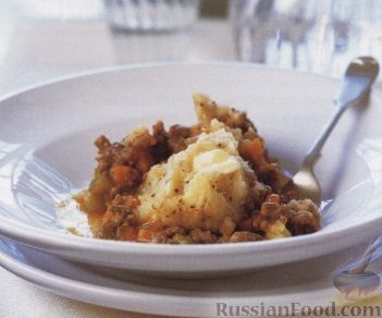 Рецепт Мясная запеканка под картофельной шапкой