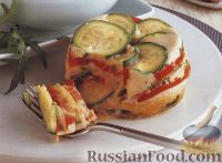 Фото к рецепту: Цуккини, запеченные с помидорами и яйцом