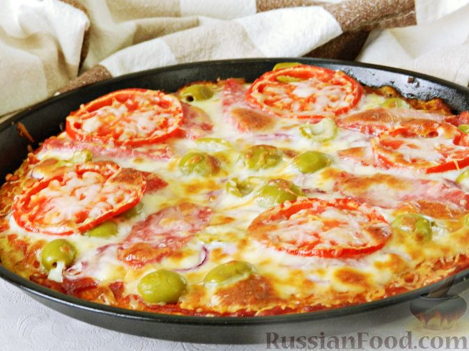 Грибная пицца с помидорами под сыром – пошаговый рецепт приготовления с фото