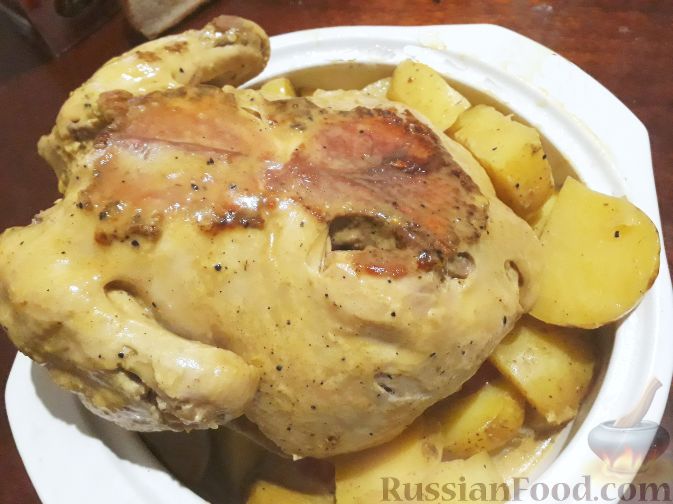 Курица с картошкой в мультиварке редмонд