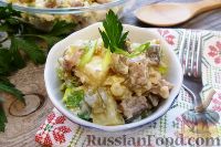 Фото к рецепту: Салат из картофеля с копченой рыбой