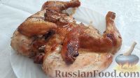 Фото к рецепту: Курица в рукаве, в медово-горчичном соусе